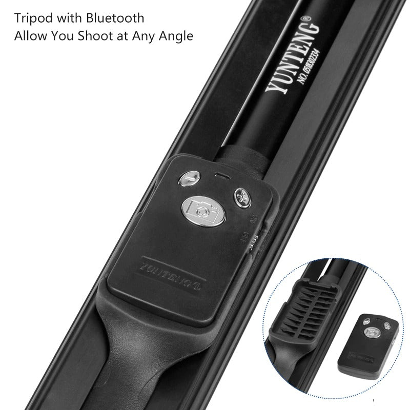 YUNTENG 1388 Aluminum Tripod Selfie Stick with Phone Holder Remote Control