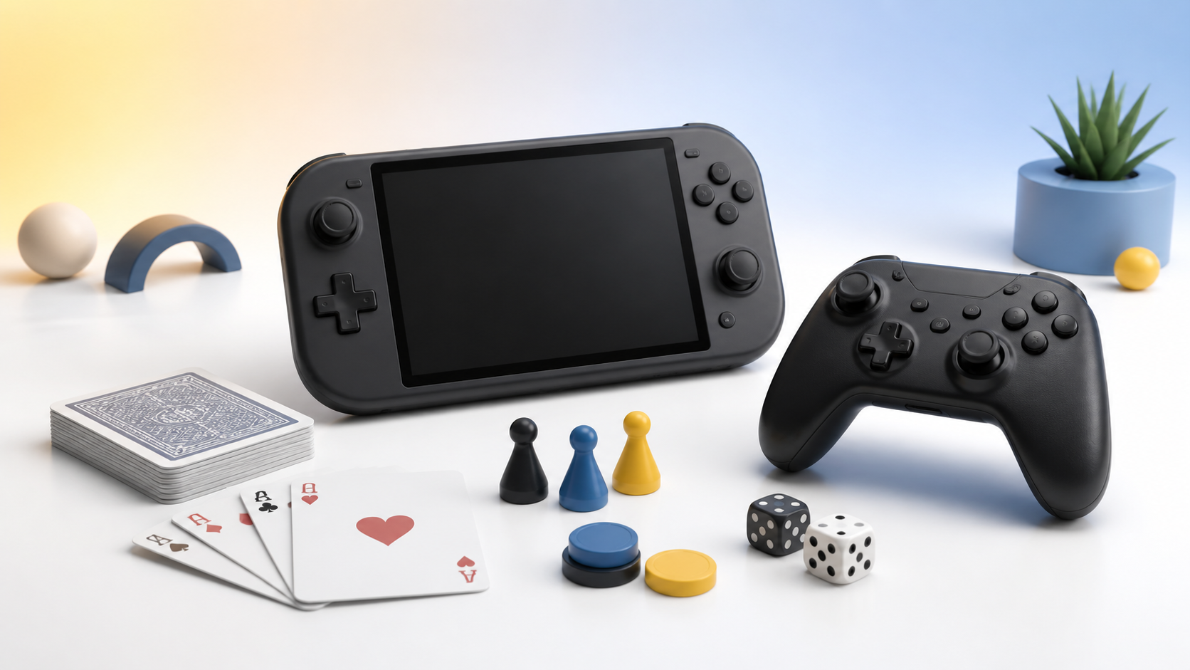 Games and consumer tech category illustration